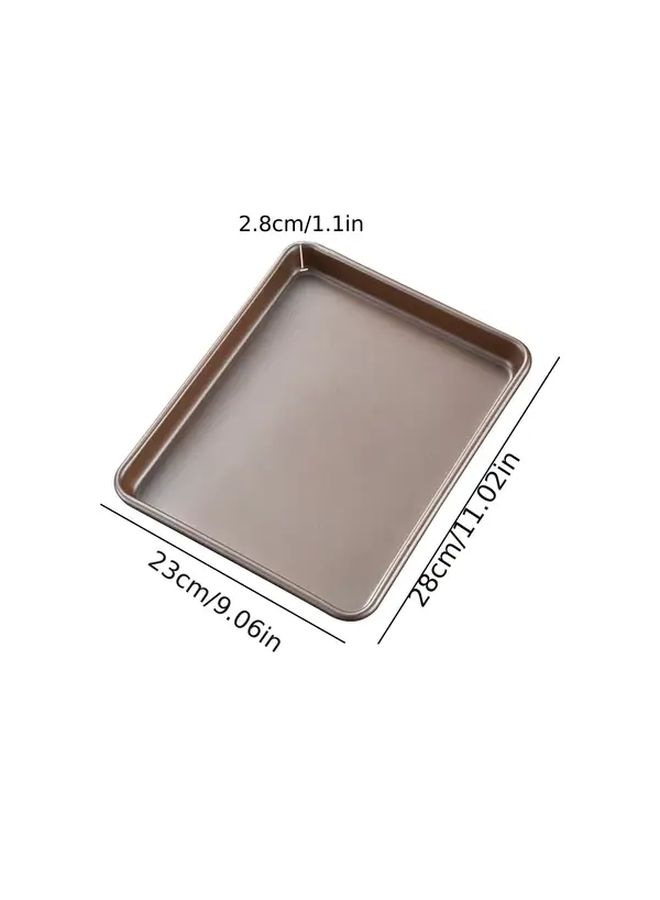 11 Inch Rectangular Shallow Baking Pan Durable Metal for Cakes Breads Cookies - Image 4
