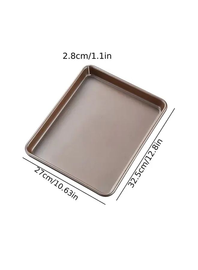 11 Inch Rectangular Shallow Baking Pan Durable Metal for Cakes Breads Cookies - Image 5