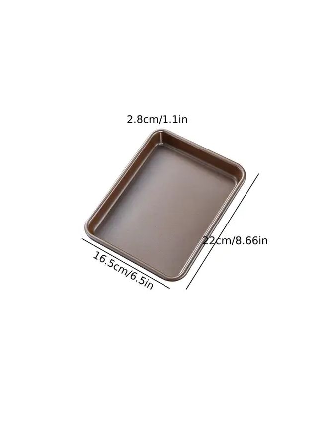 11 Inch Rectangular Shallow Baking Pan Durable Metal for Cakes Breads Cookies - Image 3