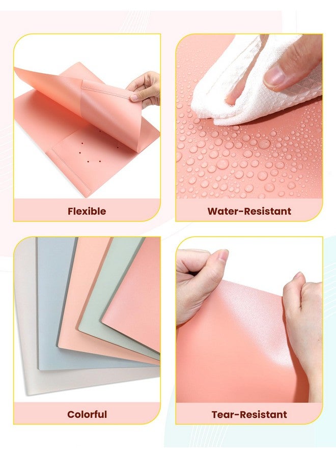 SUNEE Folders With Pockets, 5 Pack Recycled File Folders Fit 8.5X11 Letter Size Paper, Pocket Folders For School, Plastic Folders With Pockets And Business, Vintage Colors - Image 3