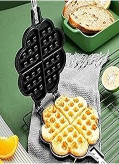AUTOYSUR Waffle Irons, Waffle Maker Pan,Non-Stick Teflon Coating Double-side Waffle Baking Mould,PFOA Free, Cooking Pan Baking for Belgian Waffles Sandwich Toaster (Heart shape) 