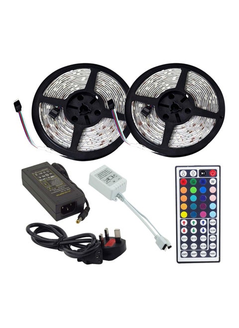 10 5050 RGB Waterproof LED Strip Light Full Kit 44 Key Remote Control Multi-Color No. 1 10 Meters