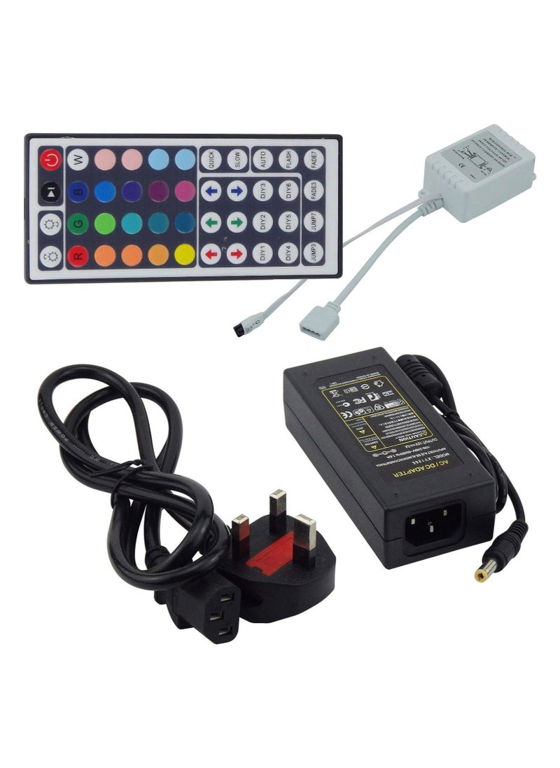 Generic - 10 5050 RGB Waterproof LED Strip Light Full Kit 44 Key Remote Control Multi-Color No. 1 10 Meters - Image 1