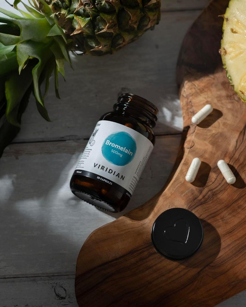 Viridian Bromelain Digestive Enzyme 30 x 500mg Vegicaps - Image 2