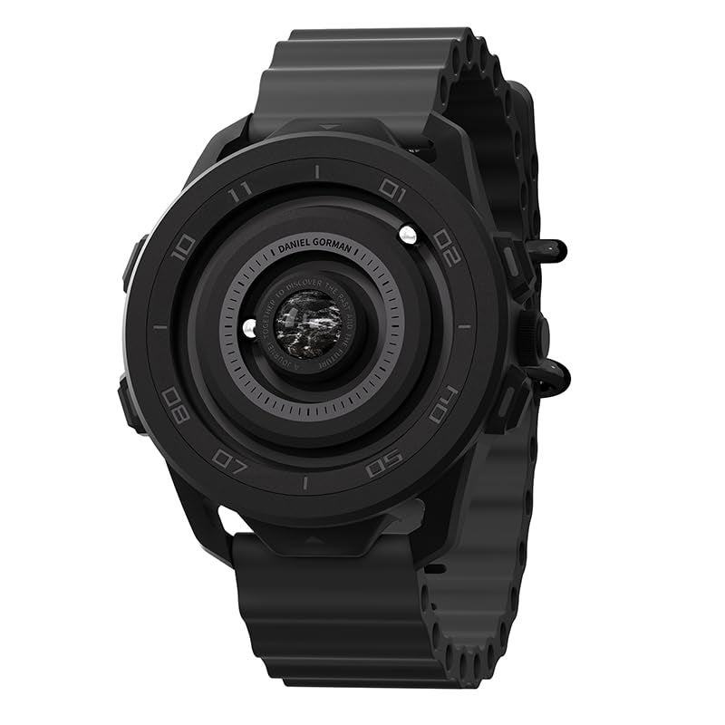 Daniel Gorman Magnetic Watches for Men 3ATM 42MM Dial Quartz Magnet Watch with Ball Bearings and Silicone Watch Bands Ideas for Men Unique Mens Wrist Analog WatchesBlack Jupiter - Image 1