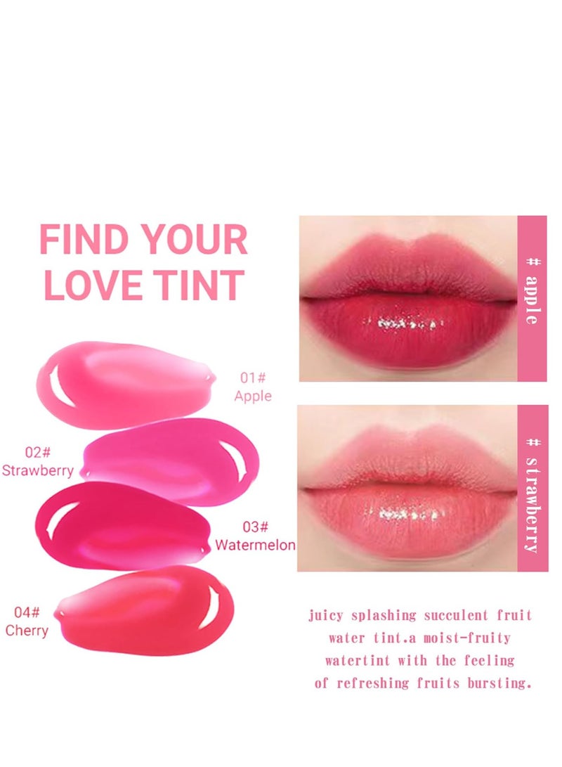 FAFAMOON Lip Tint Stain Set, Mini Liquid Water Tint,Korean Lip Gloss Moisturizing Natural,Long Lasting Waterproof,Multi-Use Lip and Cheek Tint(Apple) - Image 5