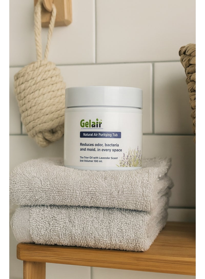 Gelair Air Purifying Tubs with Tea Tree Oil | Long-Lasting Air Freshener for Bathrooms, Wardrobes, and Toilets | 100ml Lavender Scent - Image 4