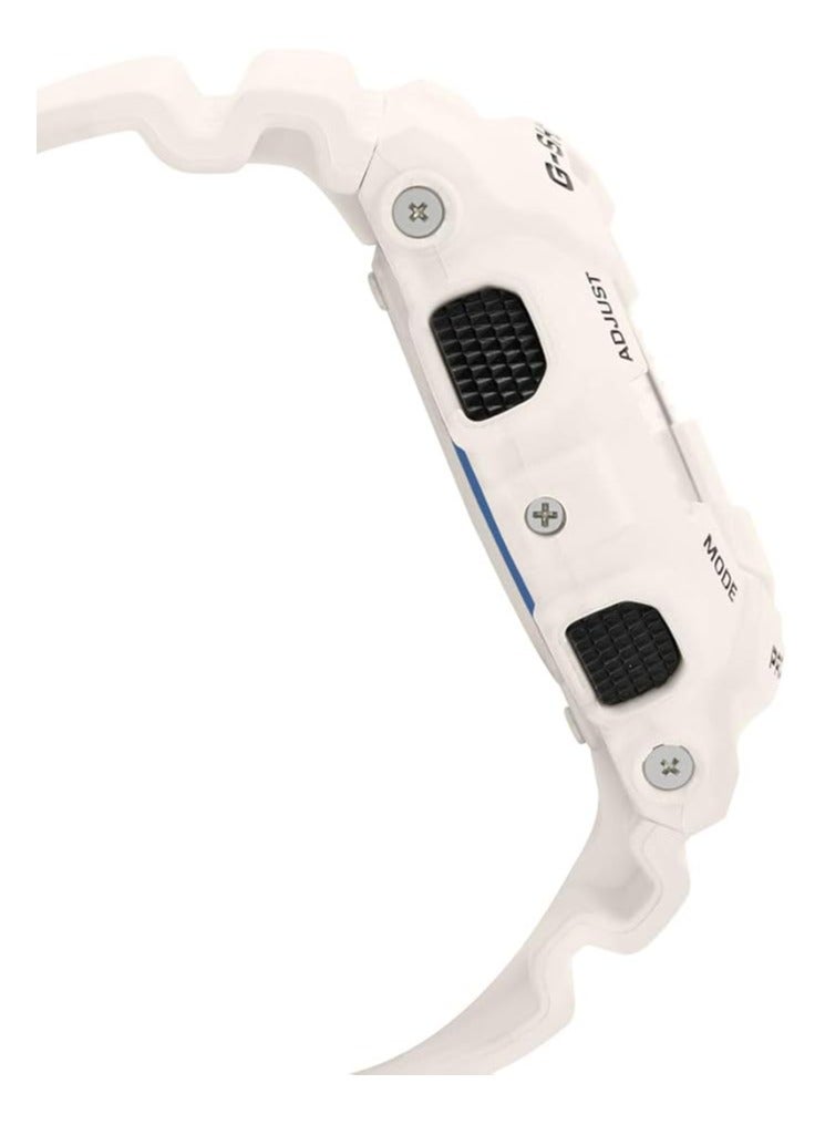 G-SHOCK ساعة رجالية GA-100B-7ADR بسوار من الراتينج الأبيض مع عقارب ورقمية - Image 3