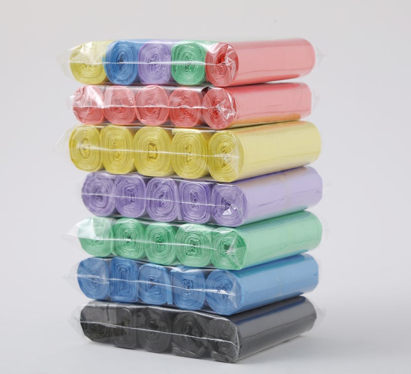 Household Thickeneded Flat Mouth Garbage Bag Five-Roll Thickeneded Point-Break Disposable Plastic Bag Five-Roll Garbage Bag - Image 1