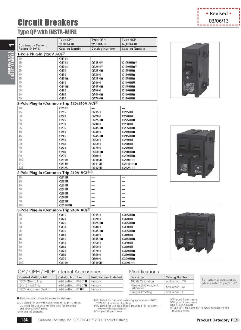 SIEMENS Siemens Q360 60Amp Three Pole Type QP Circuit Breaker  - Image 2
