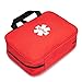 Jipemtra Red First Aid Bag Empty Travel Rescue Pouch First Responder Storage Medicine Emergency Bag for Car Home Office Kitchen Sport Outdoors Red with Folders - Image 4