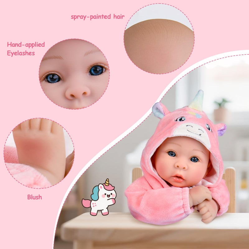 Aori 17 Inch Baby Dolls Realistic Doll with Ultra Real Life Soft Body & Pink Outfits for Girls 3+ | Pretend Play, Dress Up, Nursery Decor - Image 5