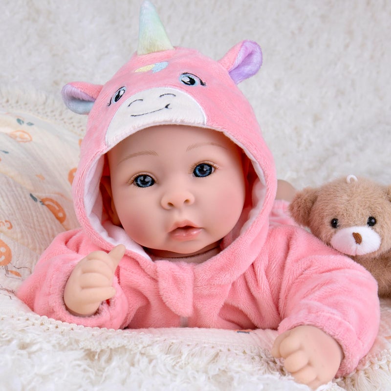 Aori 17 Inch Baby Dolls Realistic Doll with Ultra Real Life Soft Body & Pink Outfits for Girls 3+ | Pretend Play, Dress Up, Nursery Decor - Image 2