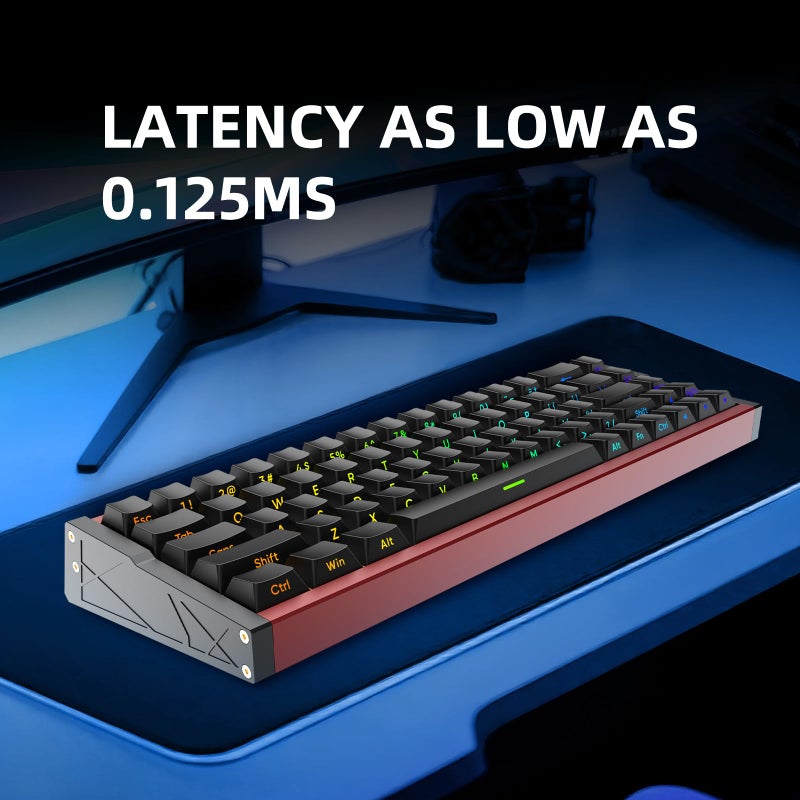 IROK MG68ACE 68 Keys Wired Magnetic Switch Keyboard, Aluminum Alloy Body, 8K Low Latency, Hot Swappable ARGB, Web Driver,Rapid Trigger Customizable Gaming Keyboard(Black Red) - Image 5