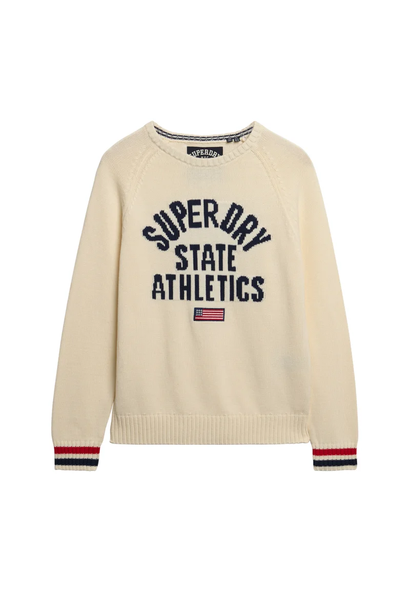 Superdry Slouchy Intarsia Graphic Knitted Jumper