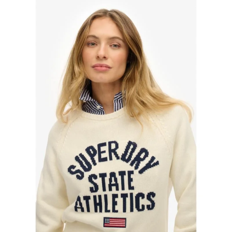 سوبر دراي كنزة محبوكة برسومات إنتارسيا فضفاضة