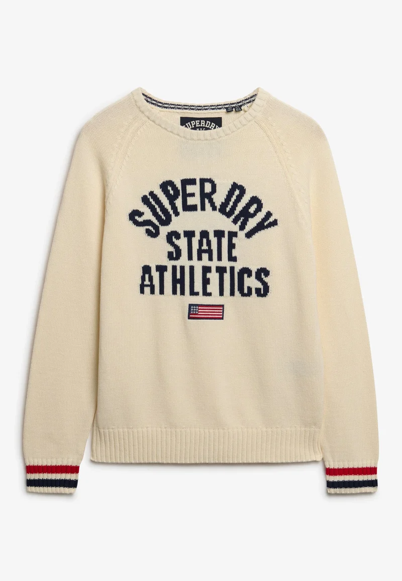Superdry  Slouchy Intarsia Graphic Knitted Jumper for Women | Best Price UAE