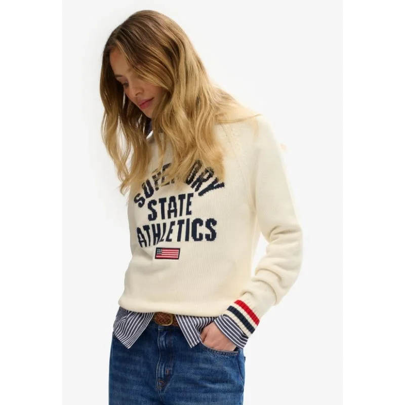 Superdry  Slouchy Intarsia Graphic Knitted Jumper for Women | Best Price UAE