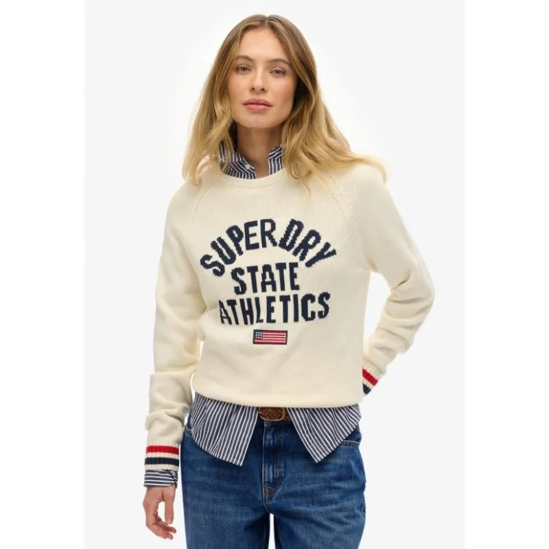Superdry  Slouchy Intarsia Graphic Knitted Jumper for Women | Best Price UAE