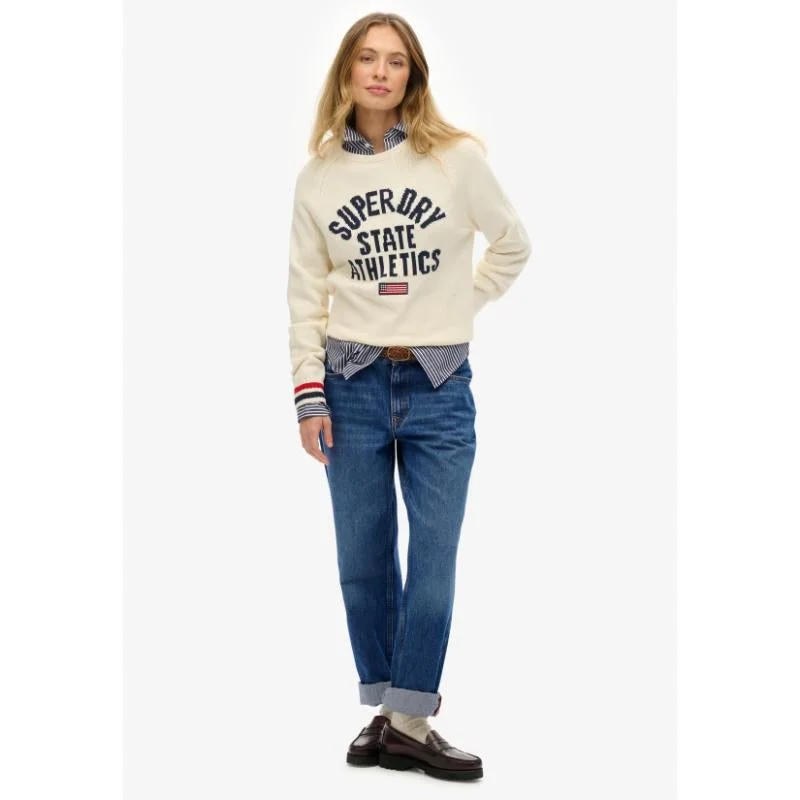 Superdry  Slouchy Intarsia Graphic Knitted Jumper for Women | Best Price UAE