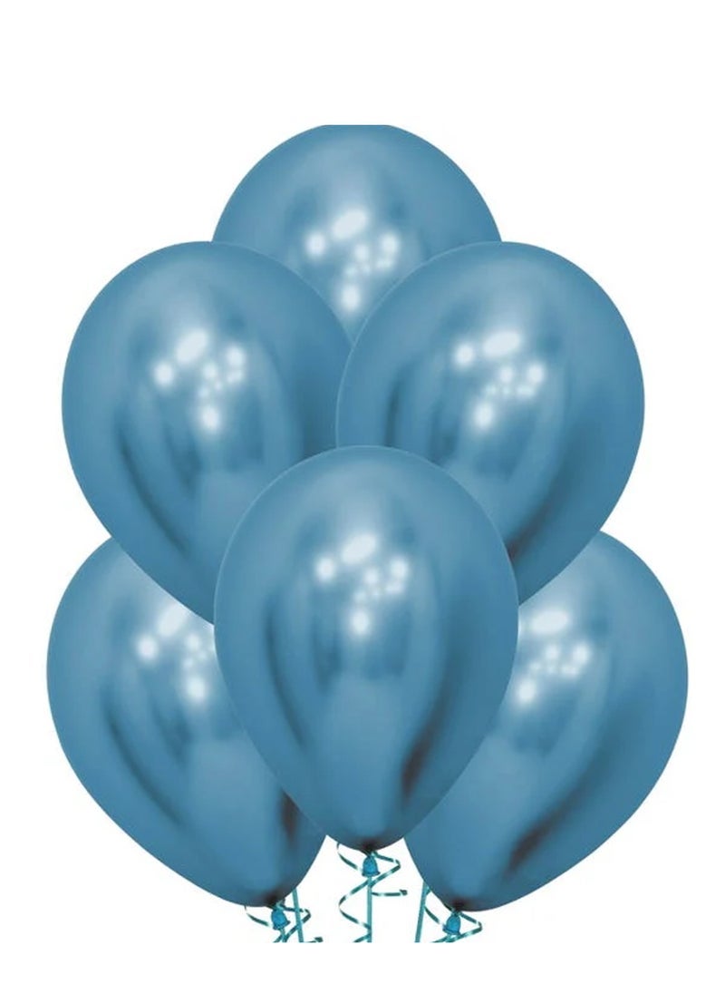 سيمبرتكس بالونات لاتكس متنوعة الألوان بالونات نابضة بالحياة بألوان مختلفة مثالية لأعياد الميلاد والحفلات وحفلات الزفاف والاحتفالات متينة وسهلة النفخ لديكورات المناسبات الممتعة (اللون الأزرق) - Image 2