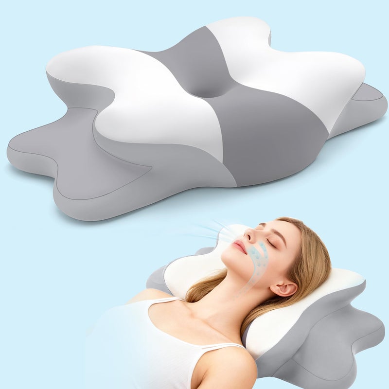 WENGTY Cervical Pillow for Neck and Shoulder,Ergonomic Neck Support for Side Sleepers,Memory Foam Dreamers Relief Pillow,Deep Sleep Contour Pillows for Back Pain Relief,Slumber,Stomach,Snoring Sleeper - Image 1