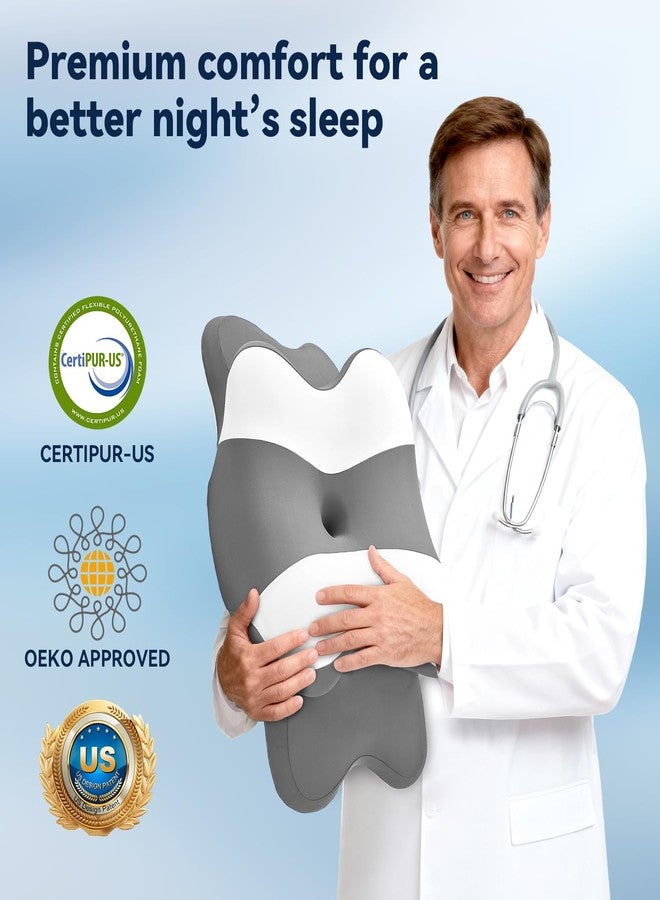 WENGTY Cervical Pillow for Neck and Shoulder,Ergonomic Neck Support for Side Sleepers,Memory Foam Dreamers Relief Pillow,Deep Sleep Contour Pillows for Back Pain Relief,Slumber,Stomach,Snoring Sleeper - Image 5