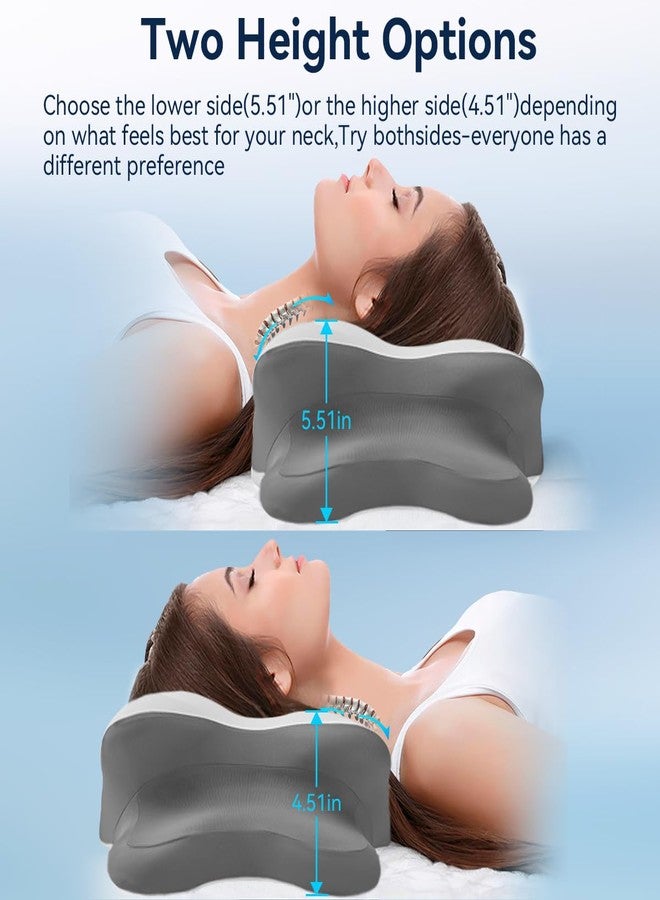 WENGTY Cervical Pillow for Neck and Shoulder,Ergonomic Neck Support for Side Sleepers,Memory Foam Dreamers Relief Pillow,Deep Sleep Contour Pillows for Back Pain Relief,Slumber,Stomach,Snoring Sleeper - Image 2