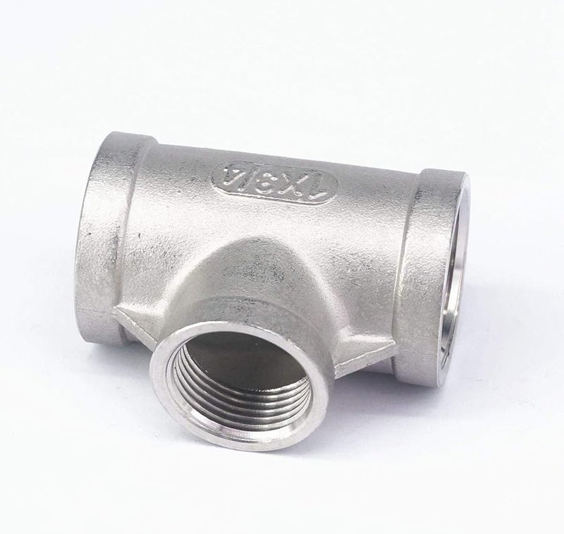 304 Stainless Steel Reducing Tee 3 Way Connector 3 4 Inch To 1 Inch Female Thread Pipe Fitting - Image 4