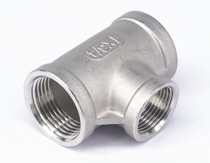 304 Stainless Steel Reducing Tee 3 Way Connector 3 4 Inch To 1 Inch Female Thread Pipe Fitting - Image 5