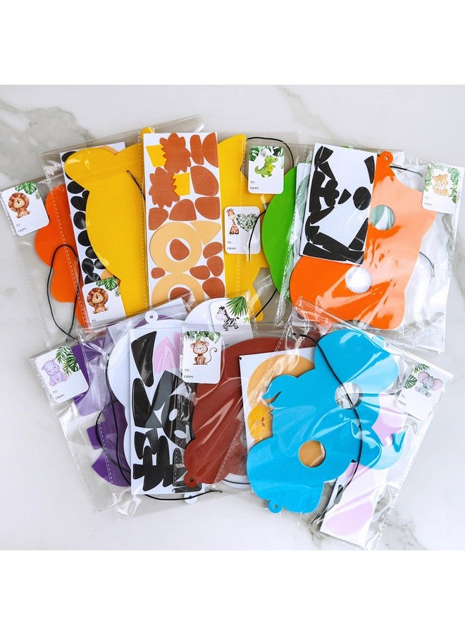 Winlyn مجموعة أقنعة حيوانات الغابة من وينلين 27 مجموعة - أقنعة وجه حيوانات السفاري - مجموعة فنون أقنعة الحيوانات من الفوم - ملصقات حيوانات حديقة الحيوان للأطفال - أنشطة عيد ميلاد سفاري الغابة في الفصل الدراسي - هدايا حفلات - Image 3