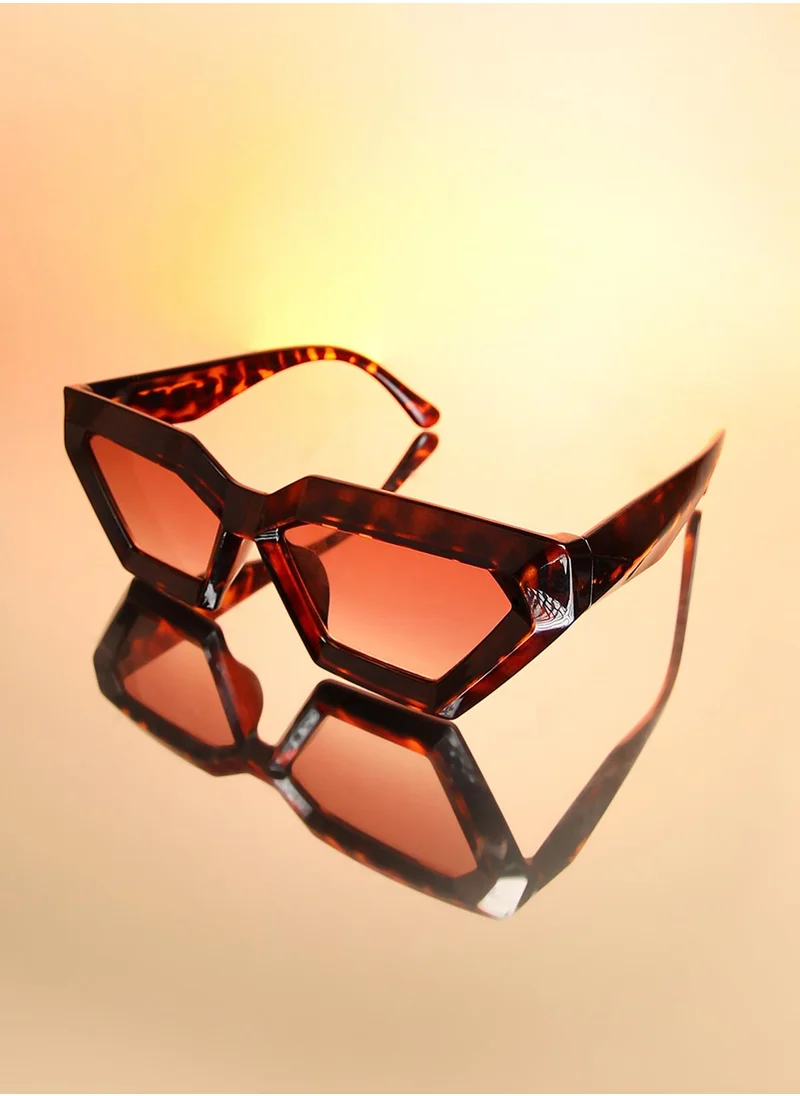 Haute Sauce The Tortoise Shell Geometrical Sunglasses