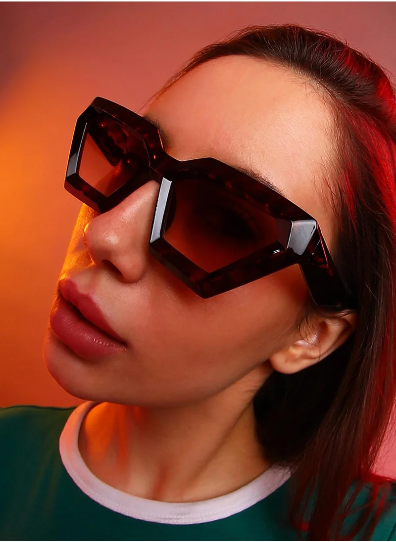 Haute Sauce The Tortoise Shell Geometrical Sunglasses