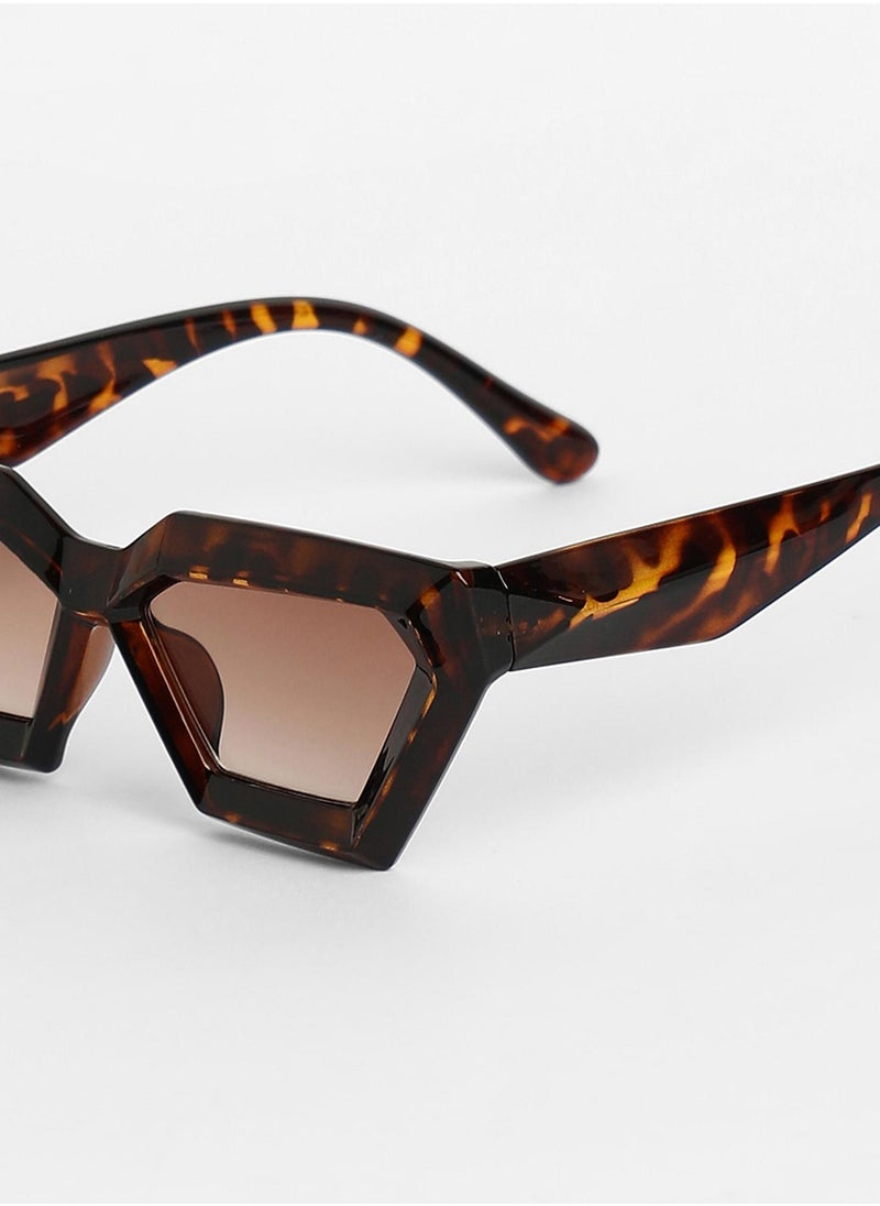 Haute Sauce - The Tortoise Shell Geometrical Sunglasses - Image 1