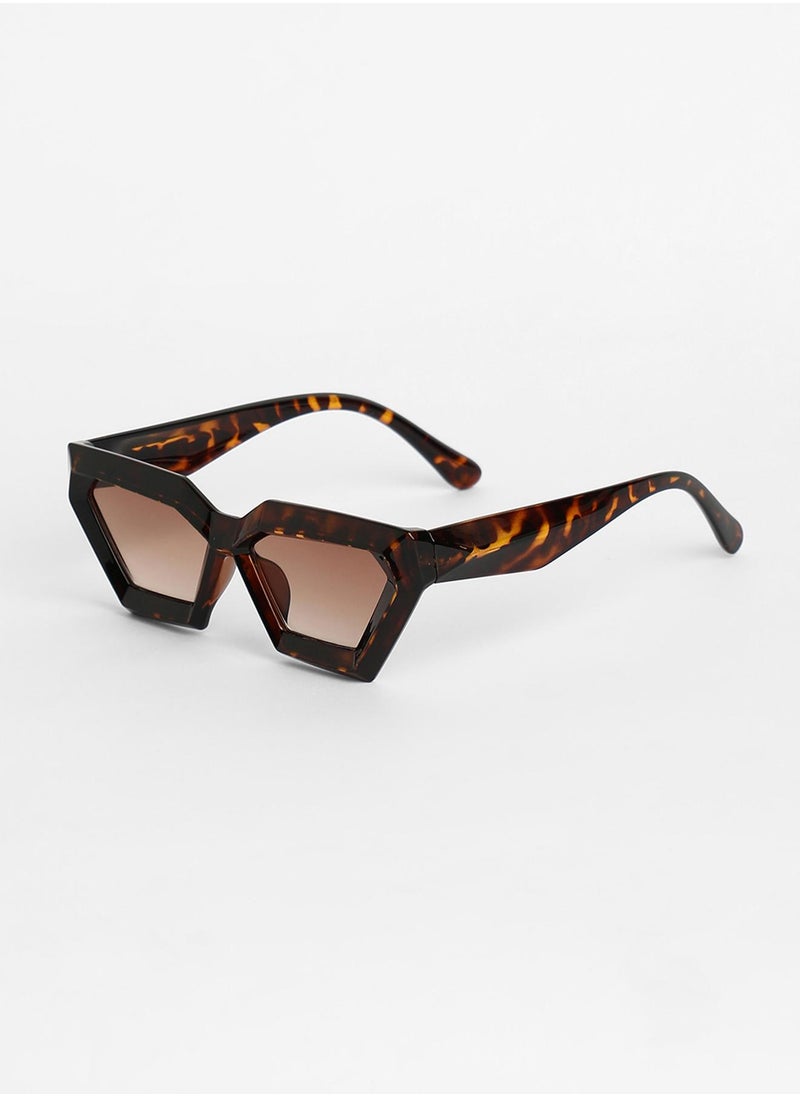 Haute Sauce - The Tortoise Shell Geometrical Sunglasses - Image 1