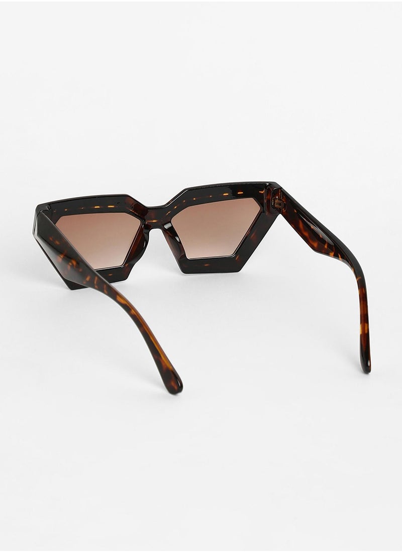 Haute Sauce - The Tortoise Shell Geometrical Sunglasses - Image 1