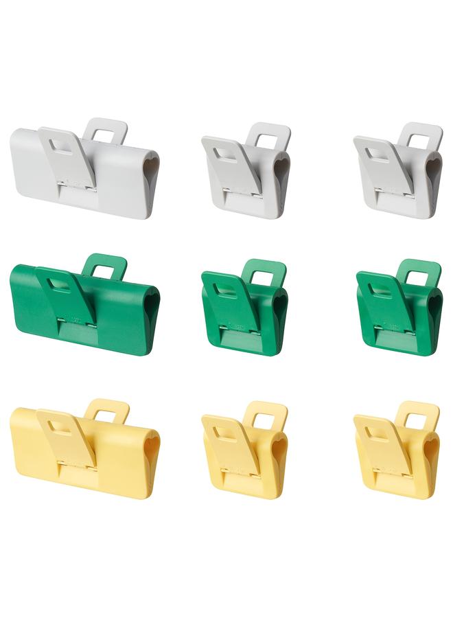 Zaboon Sealing Clip, Set Of 9, Multicolour - Image 1
