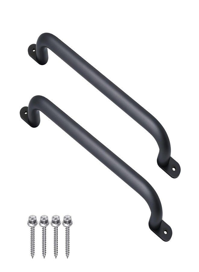 Purife 17 Inch Black Playground Accessories Safety Handles Set of 2 - Outdoor Metal Playset Handles, Swing Sets Grab Handle, Kids Safety Rail, Indoor Climbing Monkey Bar for Play Gym, Play Room - Image 1