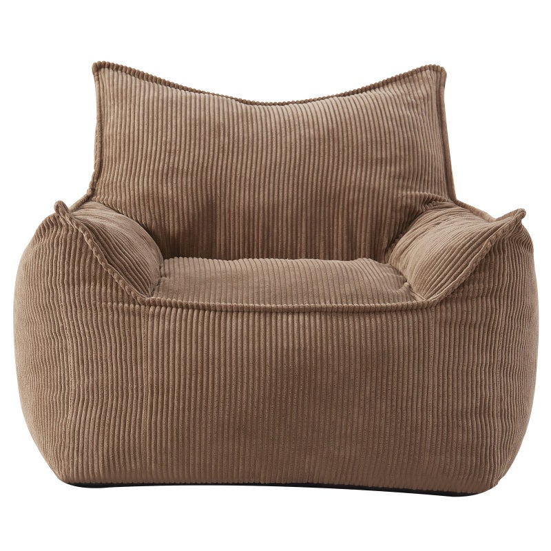 EBENCHICO Giant Bean Bag Chair Sofa for Adults Teens Comfy Corduroy Large Bean Bag Chairs with Armrests for Bedroom Living Room Adult BeanBag Lazy Sofa Couch Chairs with Filler Included