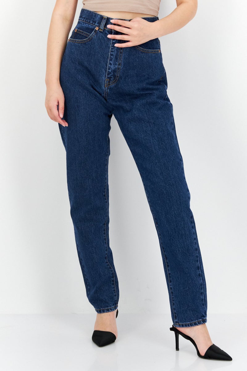 Dr Denim Women Regular Fit Washed Denim Jeans, Blue - Image 1