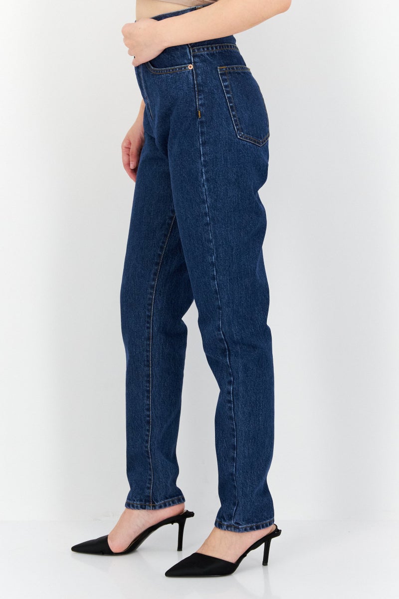 Dr Denim Women Regular Fit Washed Denim Jeans, Blue - Image 2