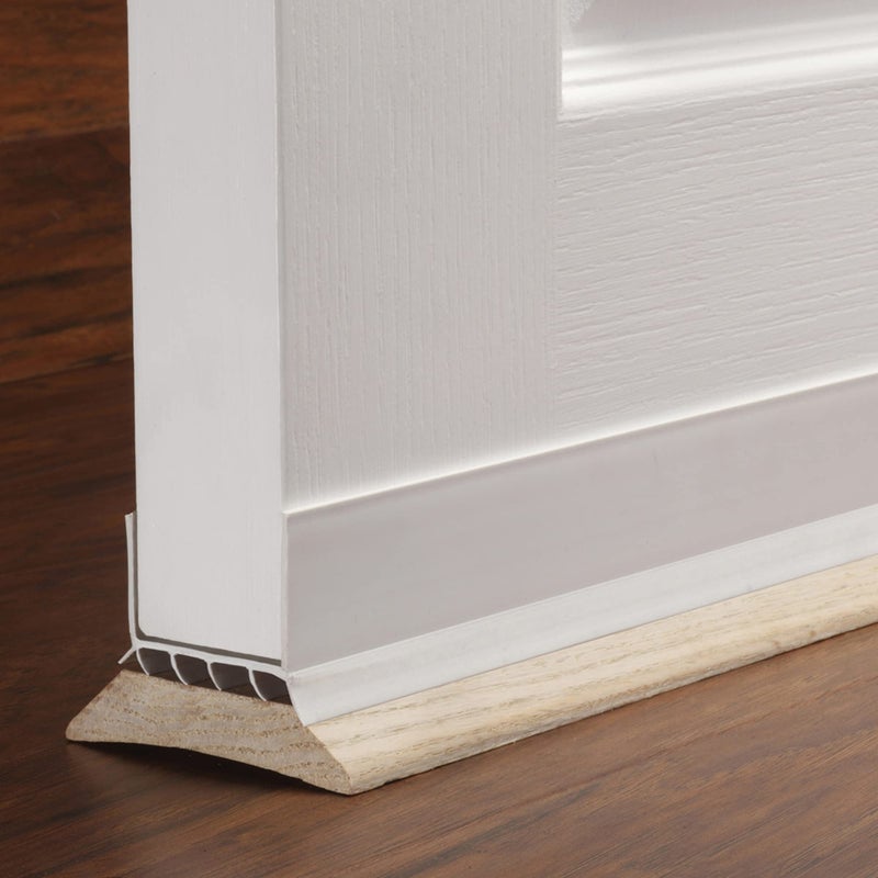 M-D Building Products 43336 Vinyl Cinch® U-Shape Slide-On Under Door Seal, Easy-to-Install, Energy-Saving, Weatherproof Seal for Doors, Effective Draft Blocker, Ideal for Home (36 Inch, White) - Image 3