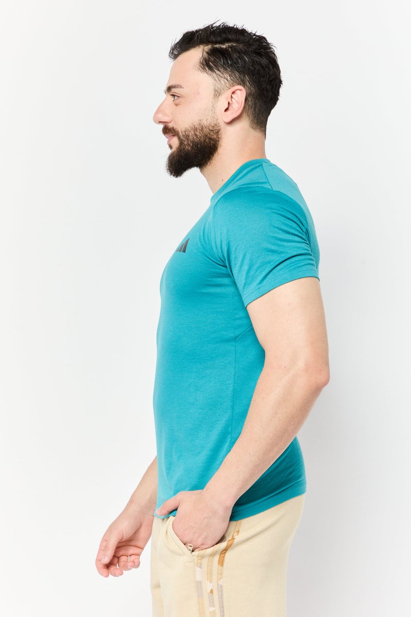 Adidas Men Sportswear Fit Short Sleeve Training T-Shirt, Green - Image 4