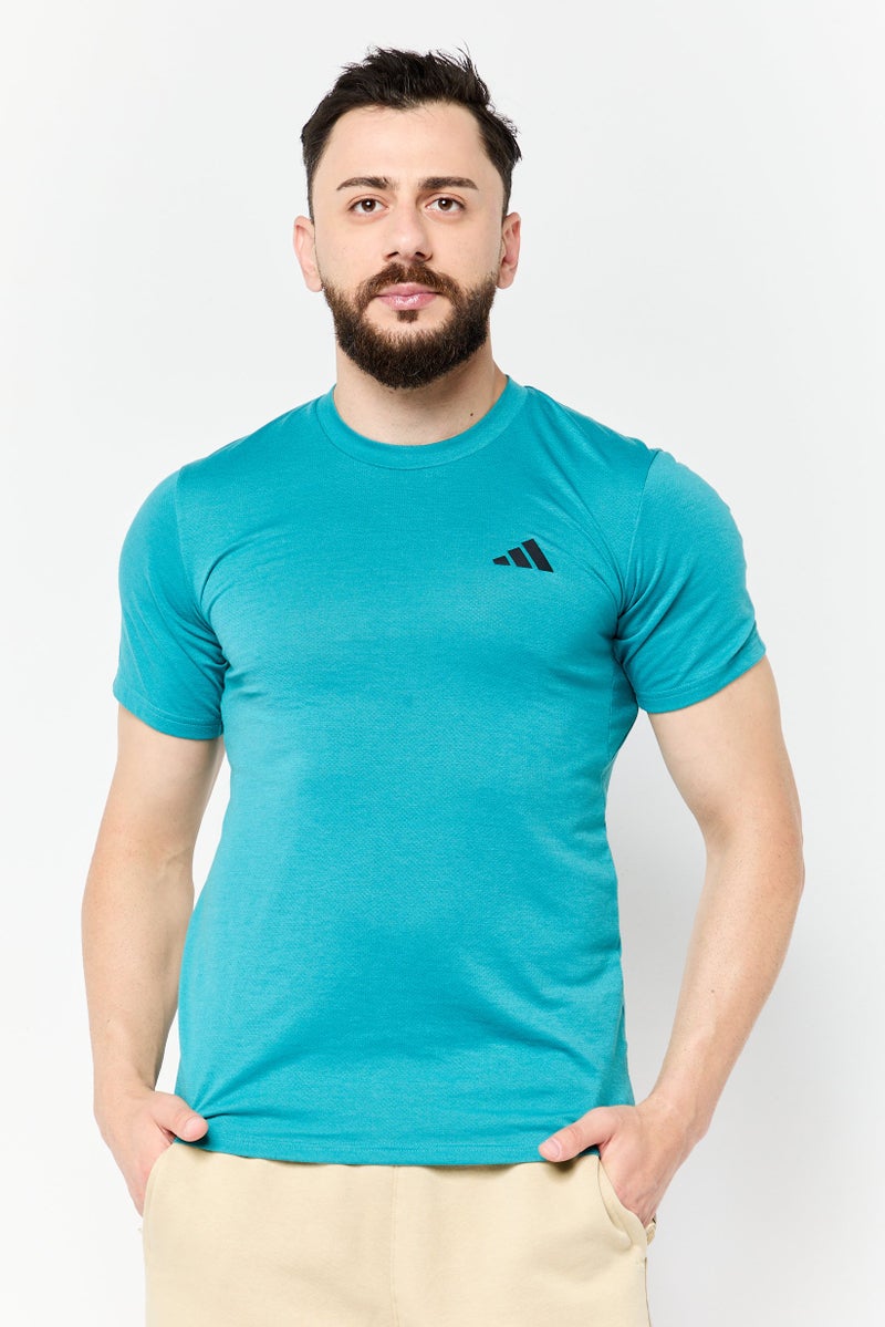 Adidas Men Sportswear Fit Short Sleeve Training T-Shirt, Green - Image 1