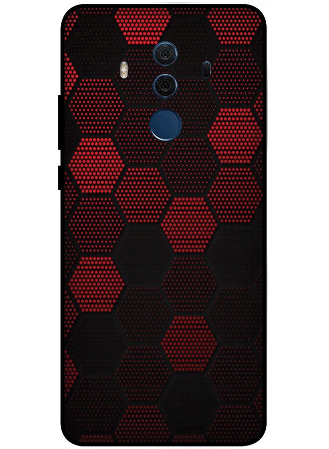 EYE CATCH Protective Case Cover For Huawei Mate 10 Pro Red Hexagon Multicolor - Image 1