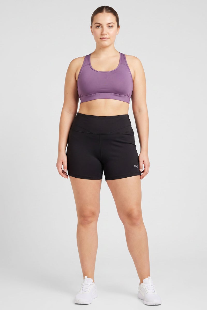 PUMA Women Tight Fit 4 Inseam Training Shorts, Black - Image 2