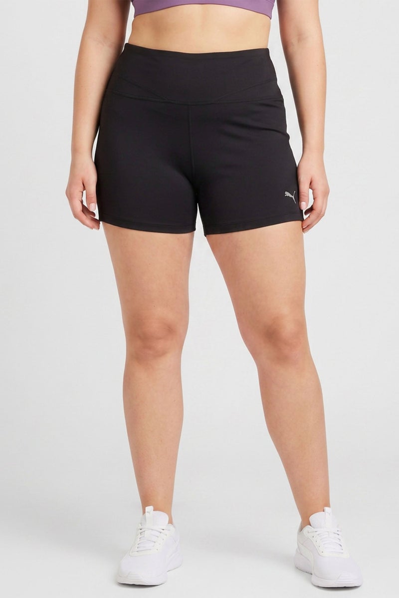 PUMA Women Tight Fit 4 Inseam Training Shorts, Black - Image 1