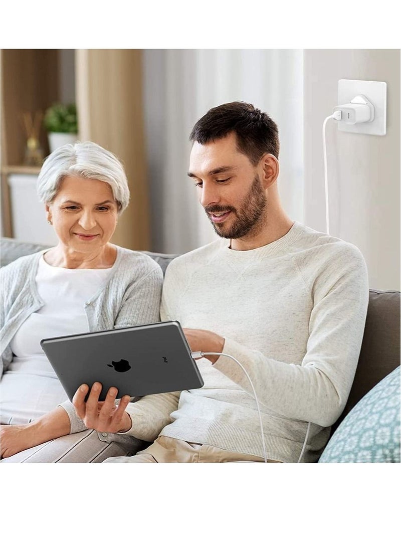 شاحن قابس USB C بقوة 20 واط، شحن مزدوج المنفذ، مع i Phone 13 Pro و i Pad، i Phone 12/12 Mini/12 Pro/Max/11/XR/X، Pixel، Samsung Millet - Image 2