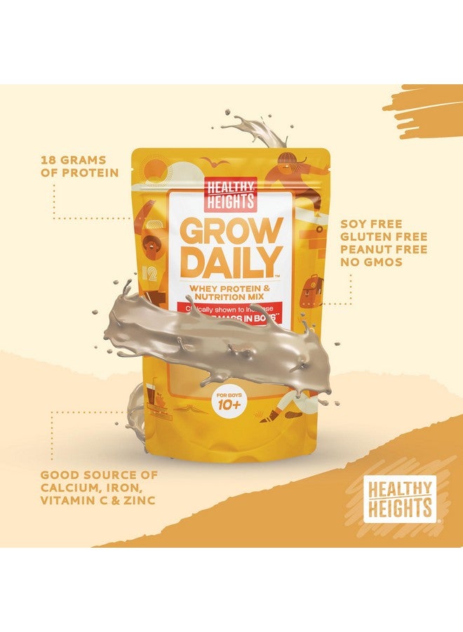 Healthy Heights مزيج مشروب البروتين اليومي للأطفال من هيلثي هايتس (فانيليا) - ميلك شيك غني بالبروتين للأولاد من سن ١٠ سنوات فما فوق - Image 2