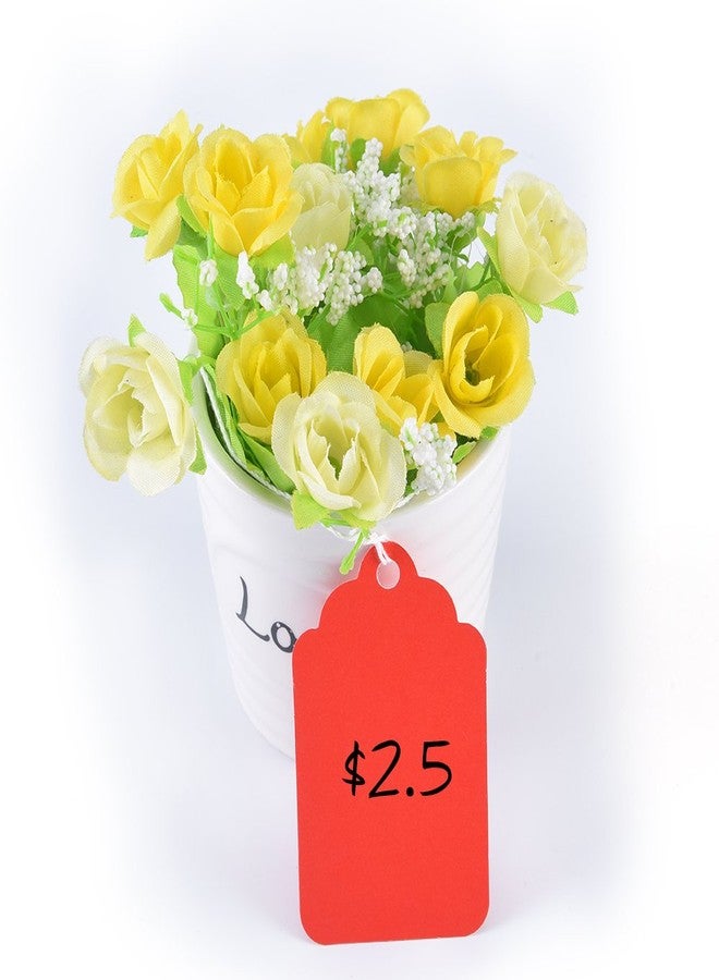 Brothersbox Red Price Tags 300pcs, Tag with Strings Attached Matte Surface Marking Merchandise Hang Tag Labels for Christmas Gift Jewelry Clothing Garage Yard Rummage Sale Supplies 1.69 x 2.75 inch - Image 5